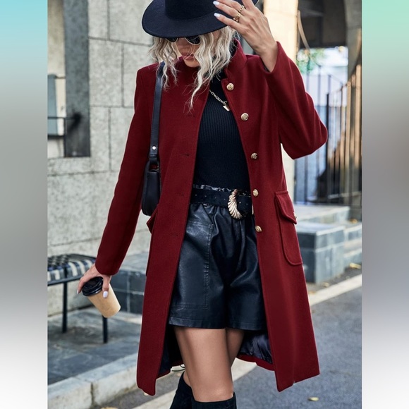 FITTED WOOL BLEND COAT - Picture 4 of 12